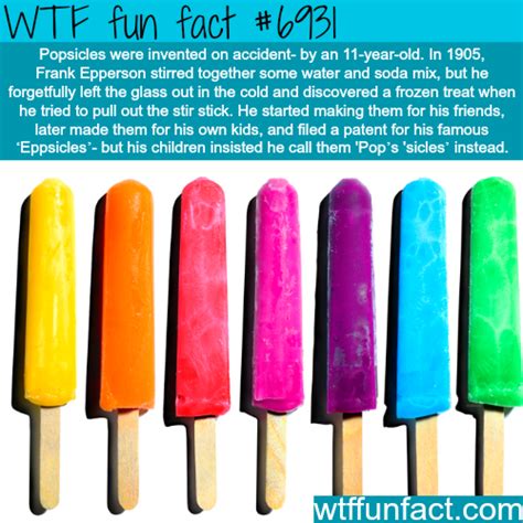 How popsicles were invented wtf fun fact – Artofit