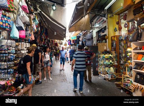 Chania leather market crete hi-res stock photography and images - Alamy