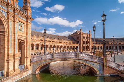 Decorative bridge in Architectural Complex of Plaza de Espana ...