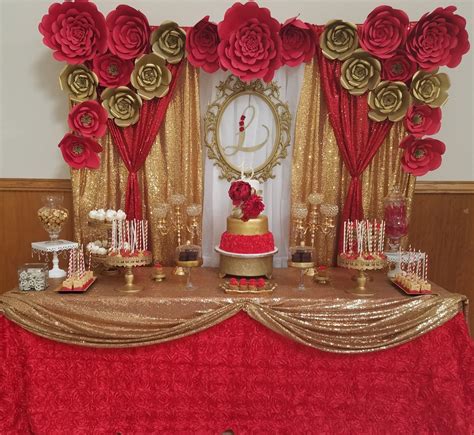 10+ Red And Gold Table Decorations – DECOOMO