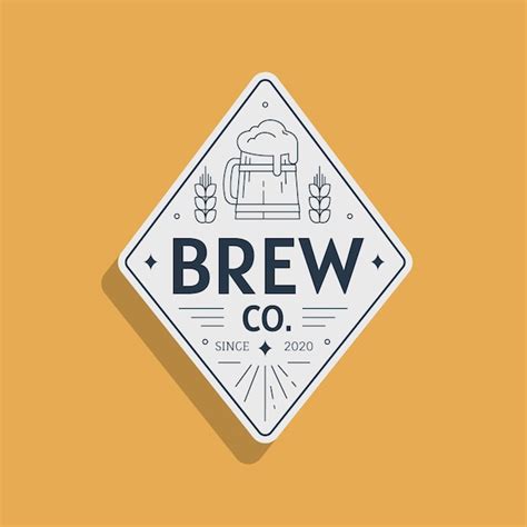 Free Vector | Hand drawn brewery logo design