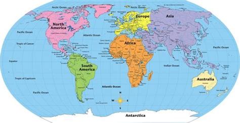 Labeled World- Practice Maps | Map activities, Global map, Maps for kids