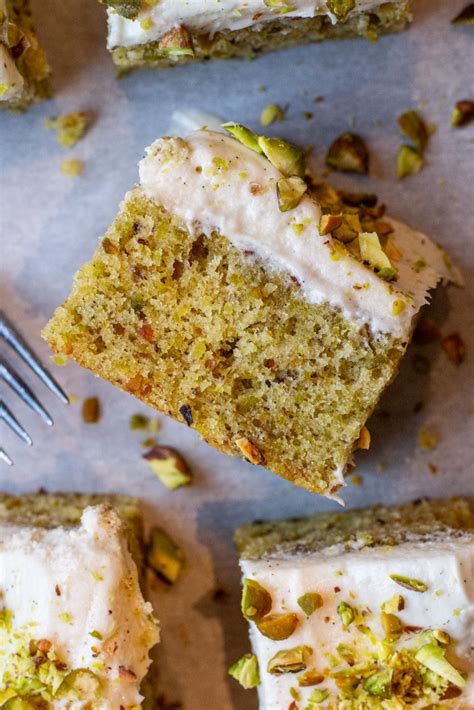 Pistachio Cake with Cream Cheese Icing - Kitchen-by-the-Sea