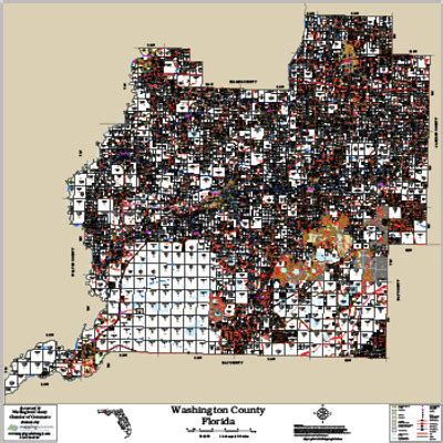 Washington County Florida 2016 Wall Map, Washington County Florida ...