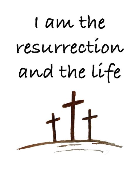 I am the resurrection and the life PRINTABLE Easter wall decor; Bible verse; scripture art; East ...