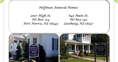 Facilities & Directions | Hoffman Funeral Homes - Port Norris, NJ