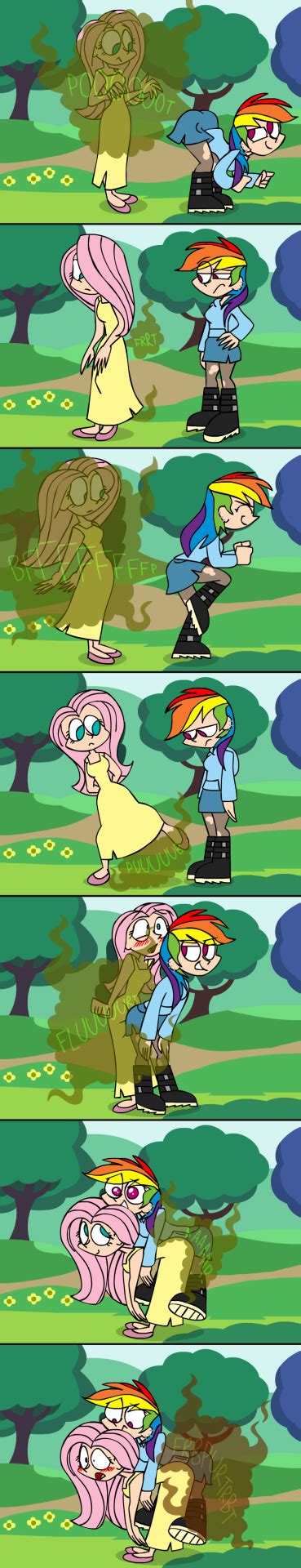 Fluttershy and Rainbow Dash Farting by FartingLover028 on DeviantArt