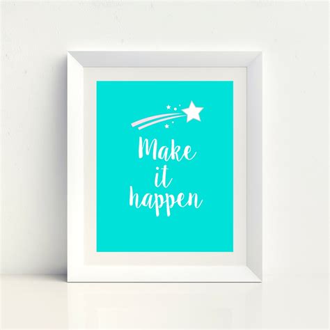 Make It Happen Printable Poster - Etsy