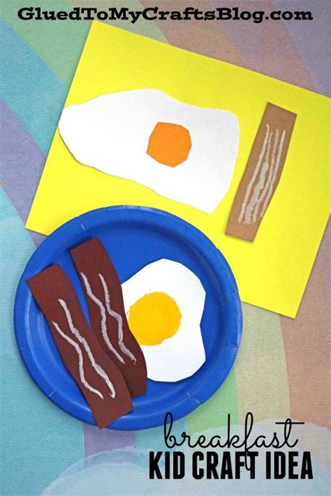 Pretend Paper Breakfast Kid Craft Idea | Crafts, Crafts for kids, Toddler crafts