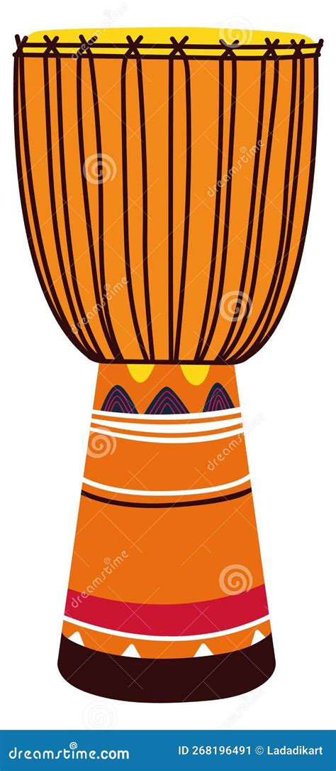 Drum Icon. Color Wooden Instrument. Rhytm Symbol Cartoon Vector | CartoonDealer.com #268196491