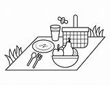 Picnic Coloring Page sketch template