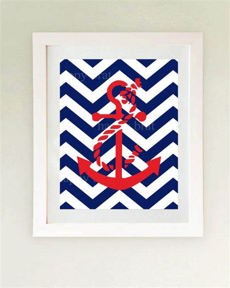 Nautical Anchor Art Print 'Modern Art Prints 8 x 10 by HappyBrat, $12. ...