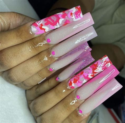 Pin by Tyliyah on Add on’s | Pink glitter nails, Drip nails, Summer acrylic nails