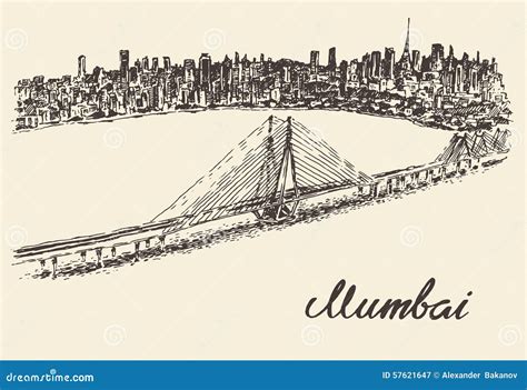 Mumbai Skyline Vector Illustration | CartoonDealer.com #55942546