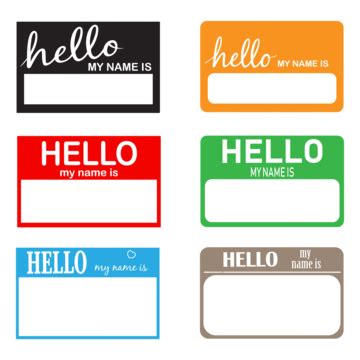 Hello My Name Is PNG Transparent Images Free Download | Vector Files ...