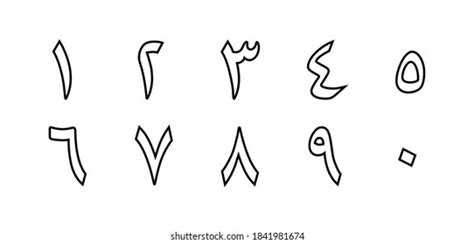 Eastern Arabic Numbers Arabic Numerals: เวกเตอร์สต็อก (ปลอดค่าลิขสิทธิ์) 1841981674 | Shutterstock