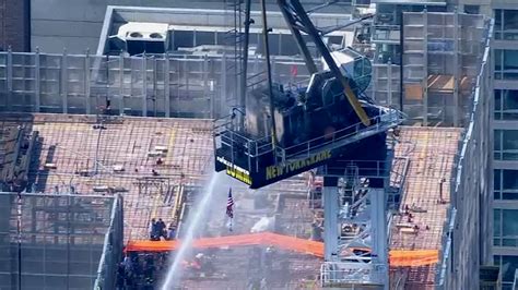 NYC investigating 'unique' crane fire, collapse in Midtown, Manhattan - ABC7 New York