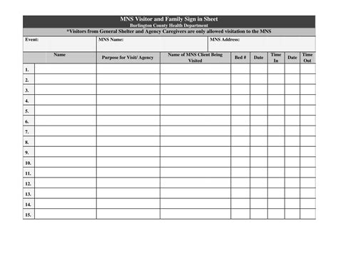 Free Printable Visitor Log Templates [PDF, Word, Excel] School, Office