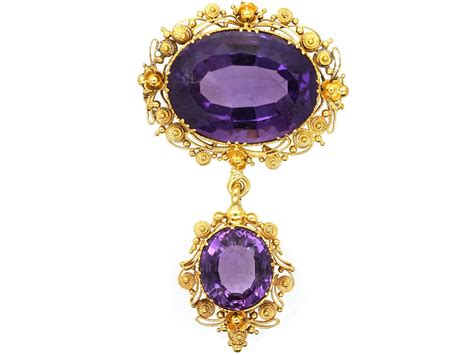 Regency Amethyst & 18ct Gold Pendant - The Antique Jewellery Company | Antique jewelry, Jewelry ...