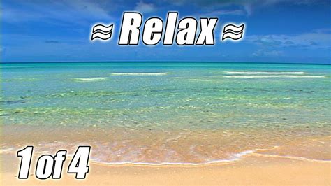 RELAXING VIDEO #1 Bahamas Beach Scene Ocean Waves Sounds Sea View Wave ...