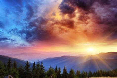 Mountain sunrise 4K wallpaper download