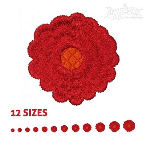 Poppy Flower Embroidery Design | Apex Monogram Designs & Fonts