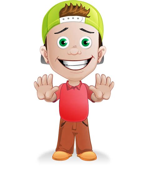 Boy Vector Character with a Hat - Vector Characters