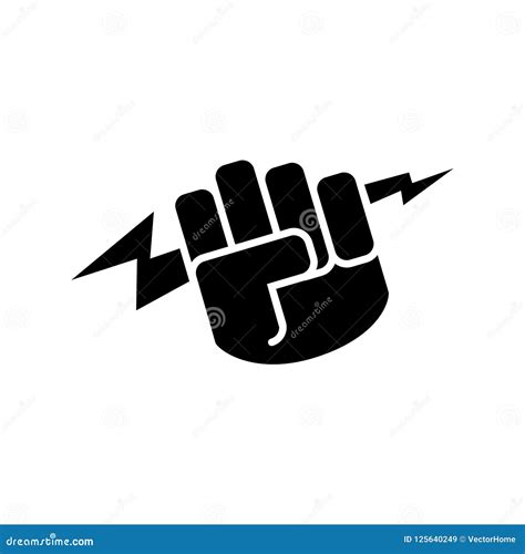 Hand with Power Icon,vector Illustration Stock Vector - Illustration of energy, electricity ...