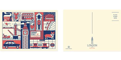 2 Wonderful Postcard Sets and Line Icons of 12 Most Famous Landmarks ...