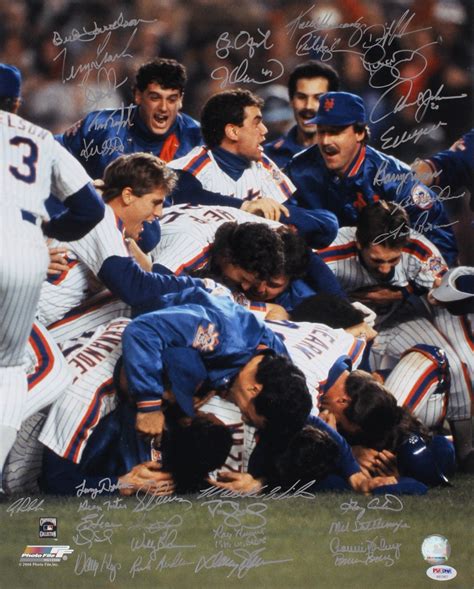 1986 Mets World Series Champions 16x20 Photo Team-Signed by (34) with ...