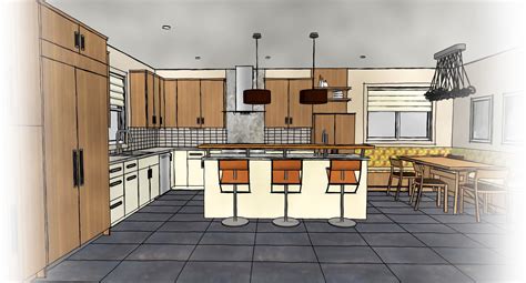 Kitchen Design Drawing at PaintingValley.com | Explore collection of ...