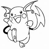 Pokemon Coloring Raichu Pages Drawing Getdrawings Color Getcolorings  sketch template