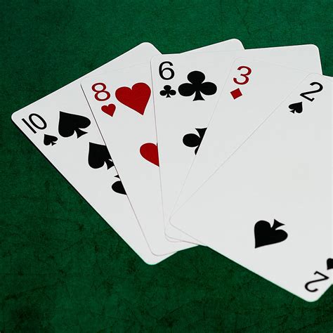 Poker Hands - High Card 4 v.2 - Square Photograph by Alexander Senin