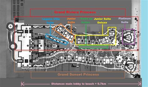 Grand Riviera Princess Resort - Map of room locations (same for Grand Sunset Princess Resort on ...