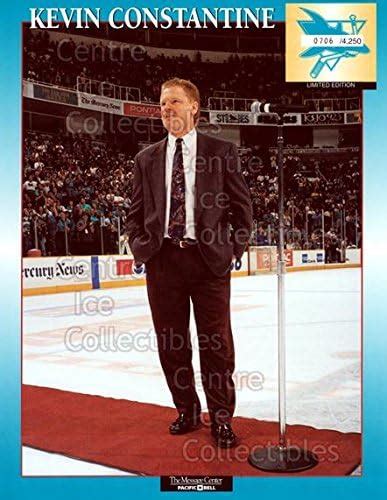 (CI) Kevin Constantine Hockey Card 1994-95 San Jose Sharks Line-Up ...