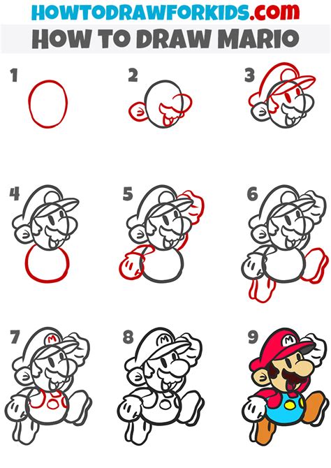 How To Draw Mario Face