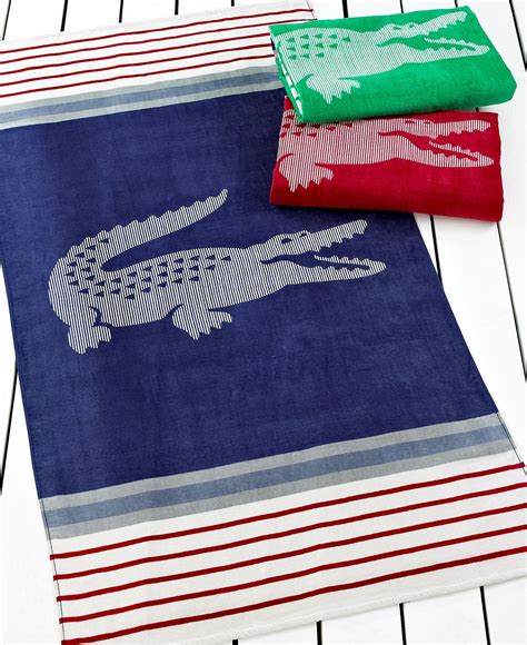 Lacoste Marine Beach Towel - Bath Towels - Bed & Bath - Macy's | Beach ...