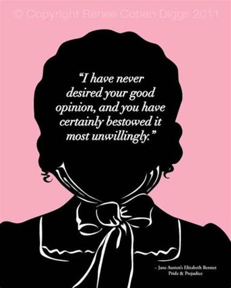 Jane Austen Pride and Prejudice Elizabeth Bennet Quote Jane Austen Art ...