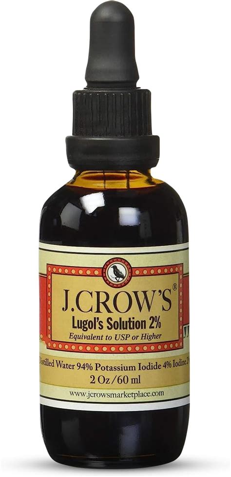 J.Crow's Lugol's Solution of Iodine, 2 Ounce : Amazon.co.uk: Health & Personal Care