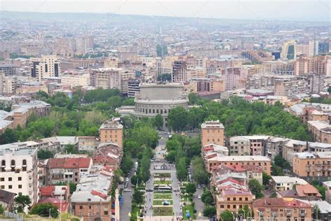 View of Yerevan city center from the top of Cascade Building, Yerevan ...