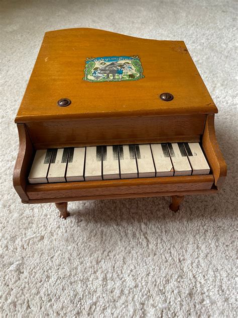 Vintage 1950s Wooden Grand Piano Toy - Etsy