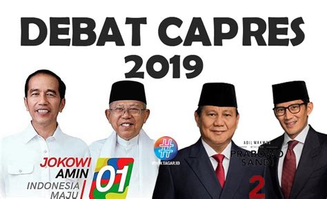 Berikut Jadwal Debat Capres dan Cawapres Pilpres 2019 | Tagar