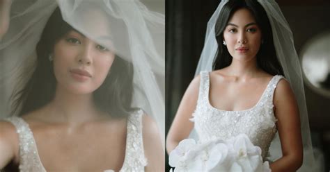 Here's a closer look at Dominique Cojuangco's dreamy wedding gown | GMA ...