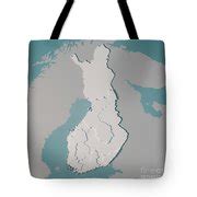 Finland Country Map Regions Administrative Divisions 3D Render Digital Art by Frank Ramspott ...