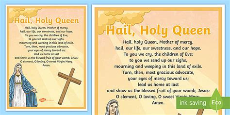 Hail, Holy Queen Poster | Teaching Resource | Twinkl