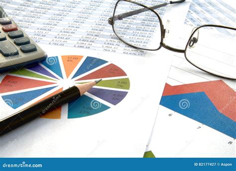 Pie Chart and Pencil with Calculator Stock Image - Image of examining, cost: 82177427