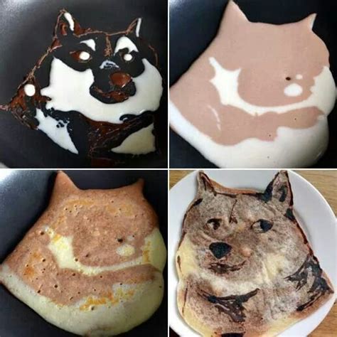 Dog pancake #art | Food, Desserts, Pancakes