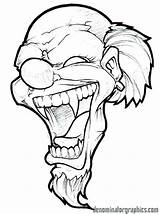 Scary Clown Coloring Pages 9 Killer Drawings sketch template