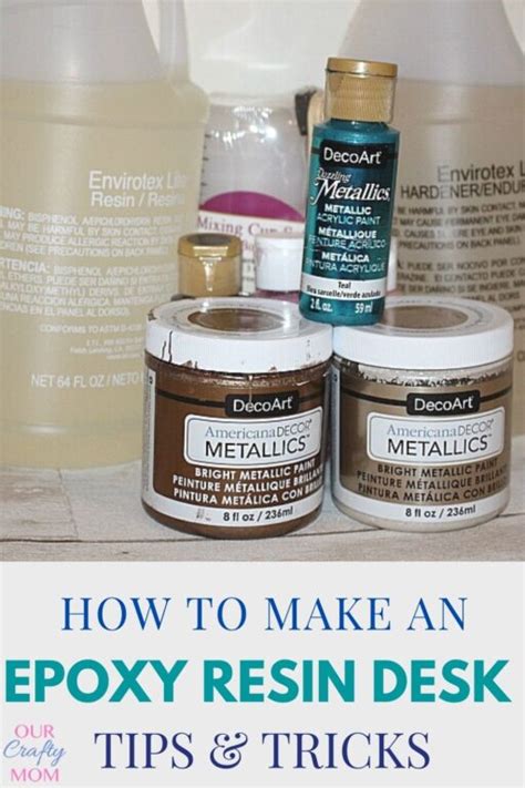 How To Make A Beautiful Epoxy Resin Desk - Our Crafty Mom