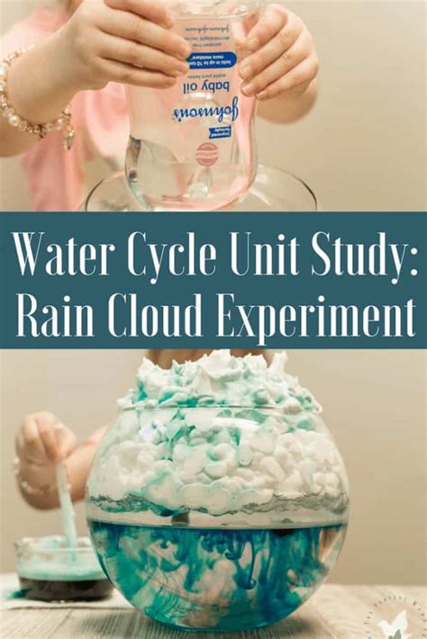 Water Cycle Unit Study: Rain Cloud Experiment - The Fervent Mama